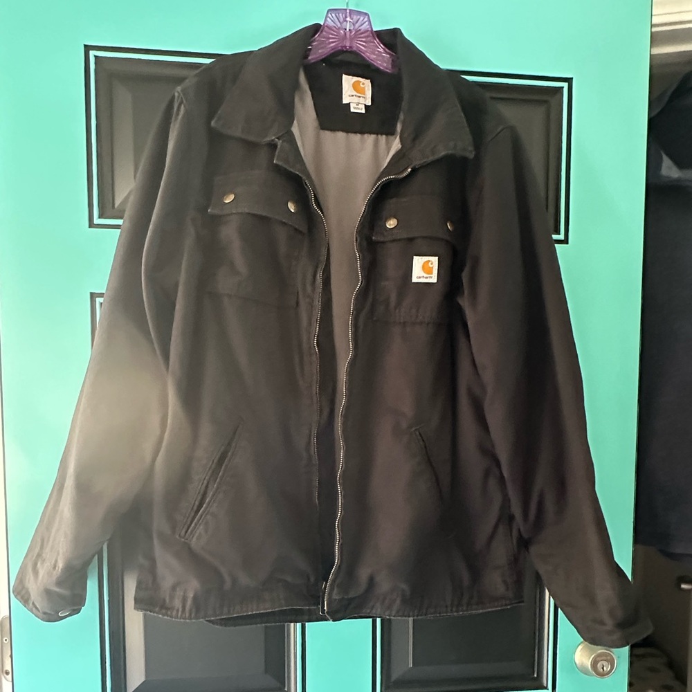 Carhartt Jacket Mens Medium Black Outdoor Workwear Windbreaker Coat